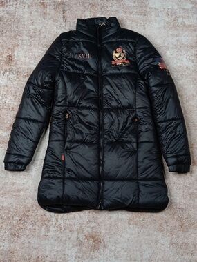 New Aubrion Black Quilted Puffer Coat Womens XS